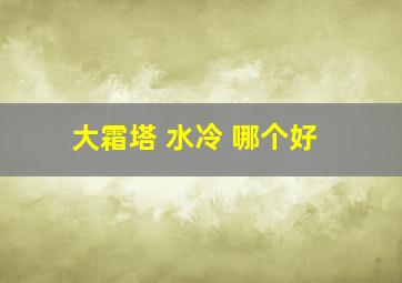 大霜塔 水冷 哪个好